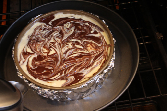 cheesecake in water bath