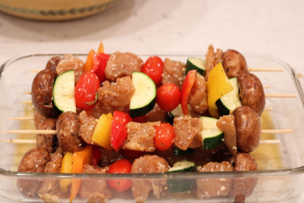 assembled kebabs for chicken recipe